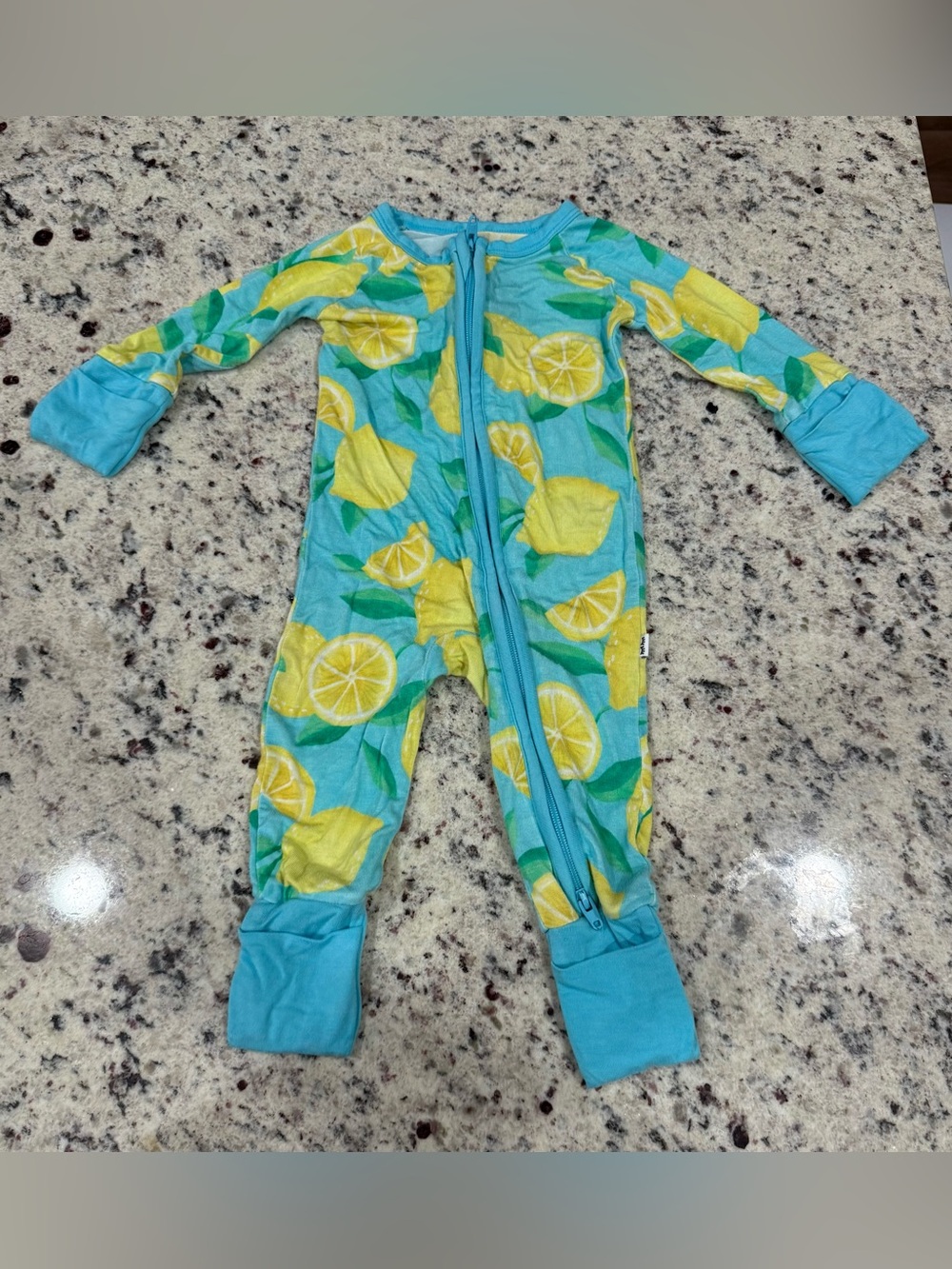 Lemon Print Bamboo Zippy